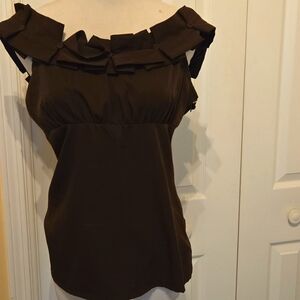 DIMRI brown offshoulder top sz M